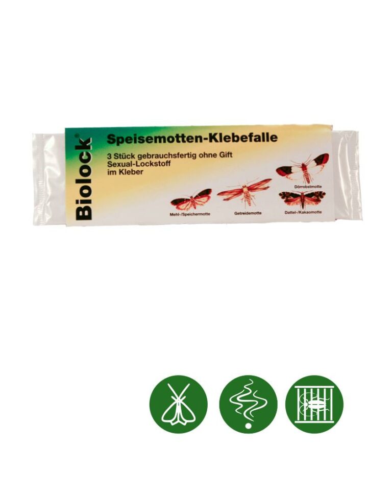 Biolock® Speisemotten Klebestreifen (9 Stück) mit integriertem Lockstoff