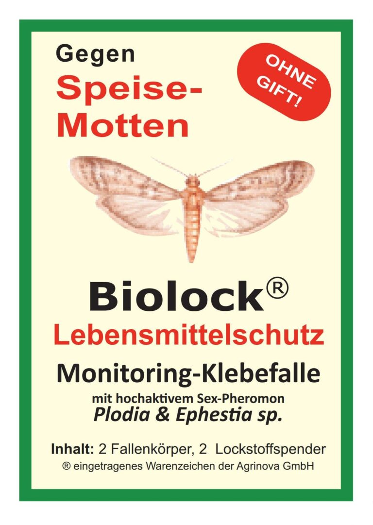 Biolock® Speisemotten-Monitoring-Klebefalle 4 Fallen mit Lockstoff/Pheromon
