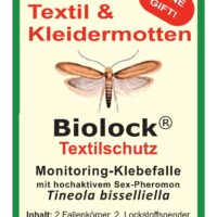 Biolock® Kleidermotten-Monitoring-Klebefalle 2 Fallen mit Lockstoff/Pheromon